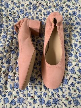 Everlane Day Heel Women’s Pink Suede size 10